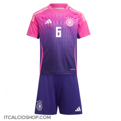 Germania Joshua Kimmich #6 Seconda Maglia Bambino Europei 2024 Manica Corta (+ Pantaloni corti)